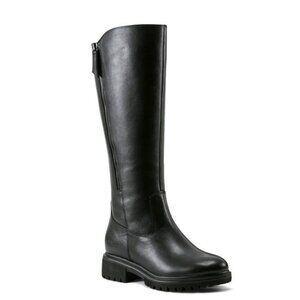 Rockport Ivette Waterproof Boots Tall Black Leather New Size 6 M